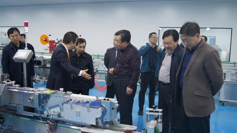 省工信廳黨組成員、副廳長任鈞恩一行參觀我公司山陽基地